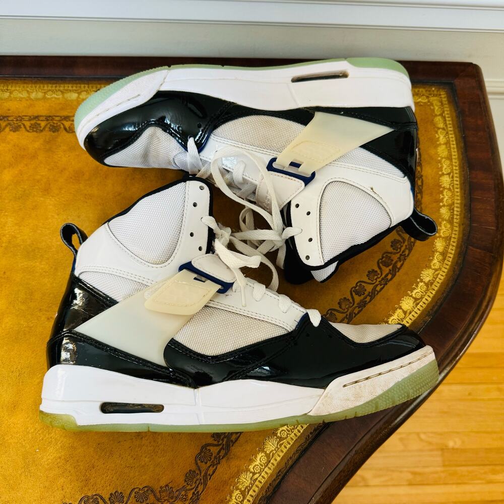 Jordan Flight 45 High Concord Mens DC2571-100 White Black Blue Sleek Size 9 - Picture 6 of 10